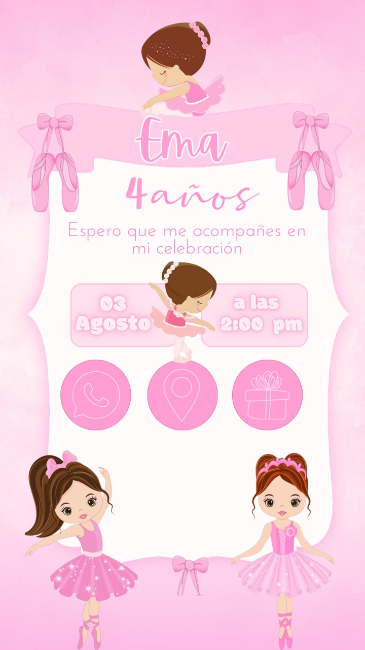 Invitación de Ema, tema ballet